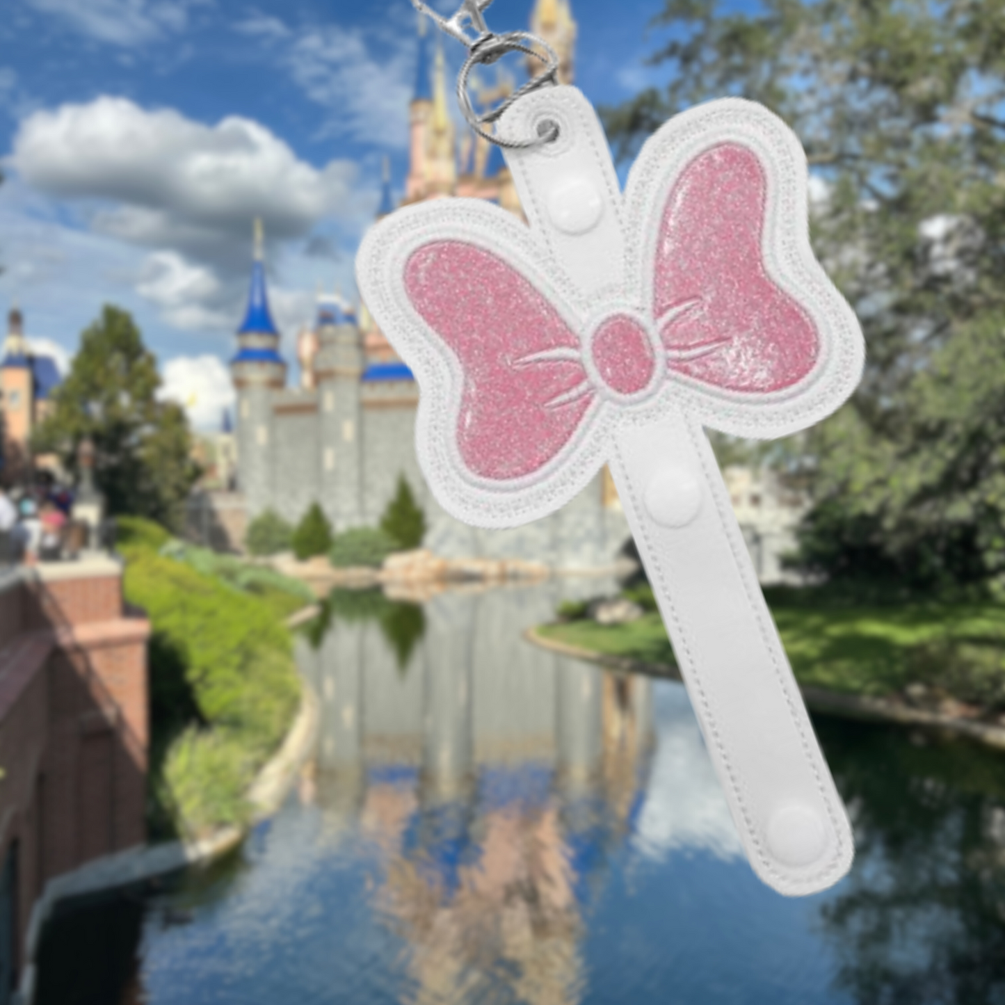 Minnie Bow Pink Glitter Ear & Sunglasses Holder