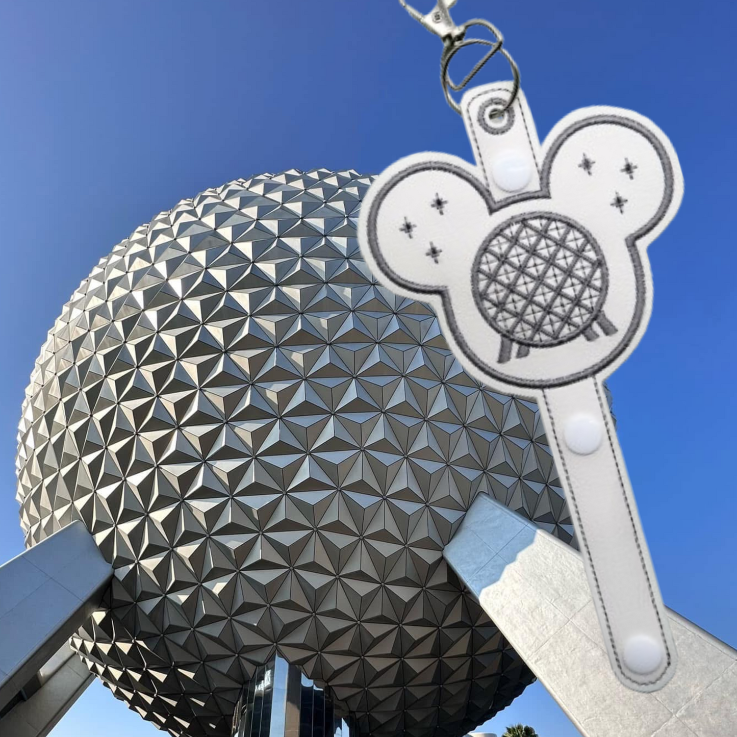 Spaceship Earth Fireworks Epcot-Inspired Ear & Sunglasses Holder