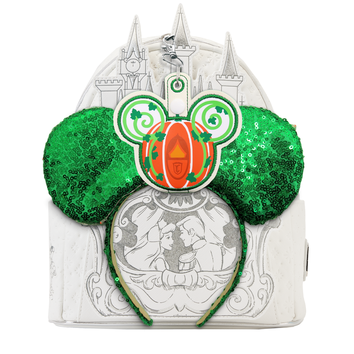 Cinderella’s Pumpkin Carriage-Inspired Embroidered Minnie Ear & Sunglasses Holder