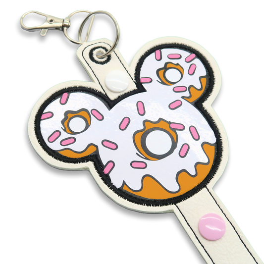 White Icing Donut with Sprinkles Ear & Sunglasses Holder