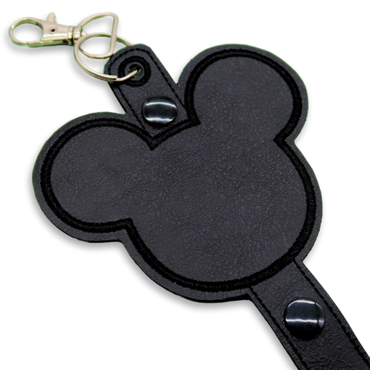 Mickey Black Vegan Leather - Inspired Minnie Ear & Sunglasses Holder