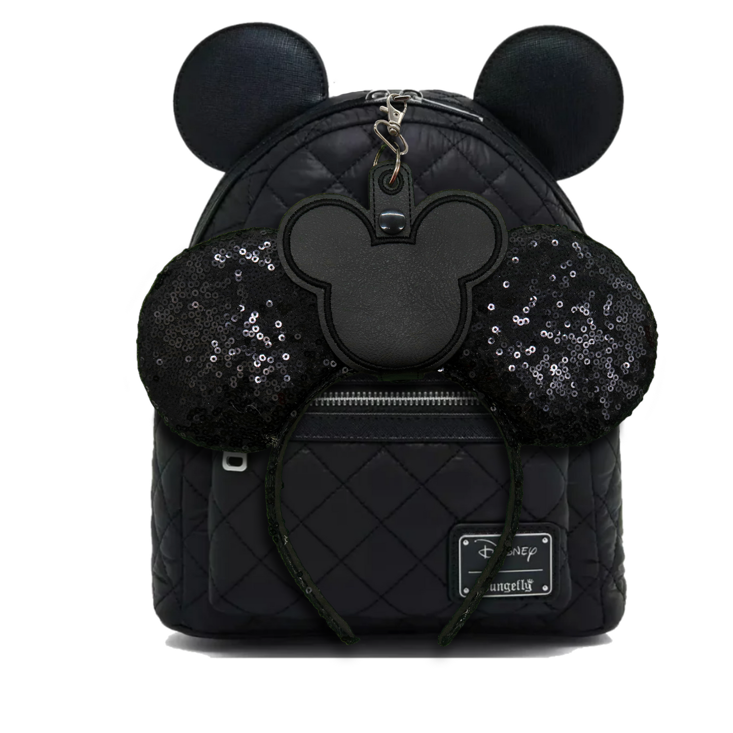 Mickey Black Vegan Leather - Inspired Minnie Ear & Sunglasses Holder