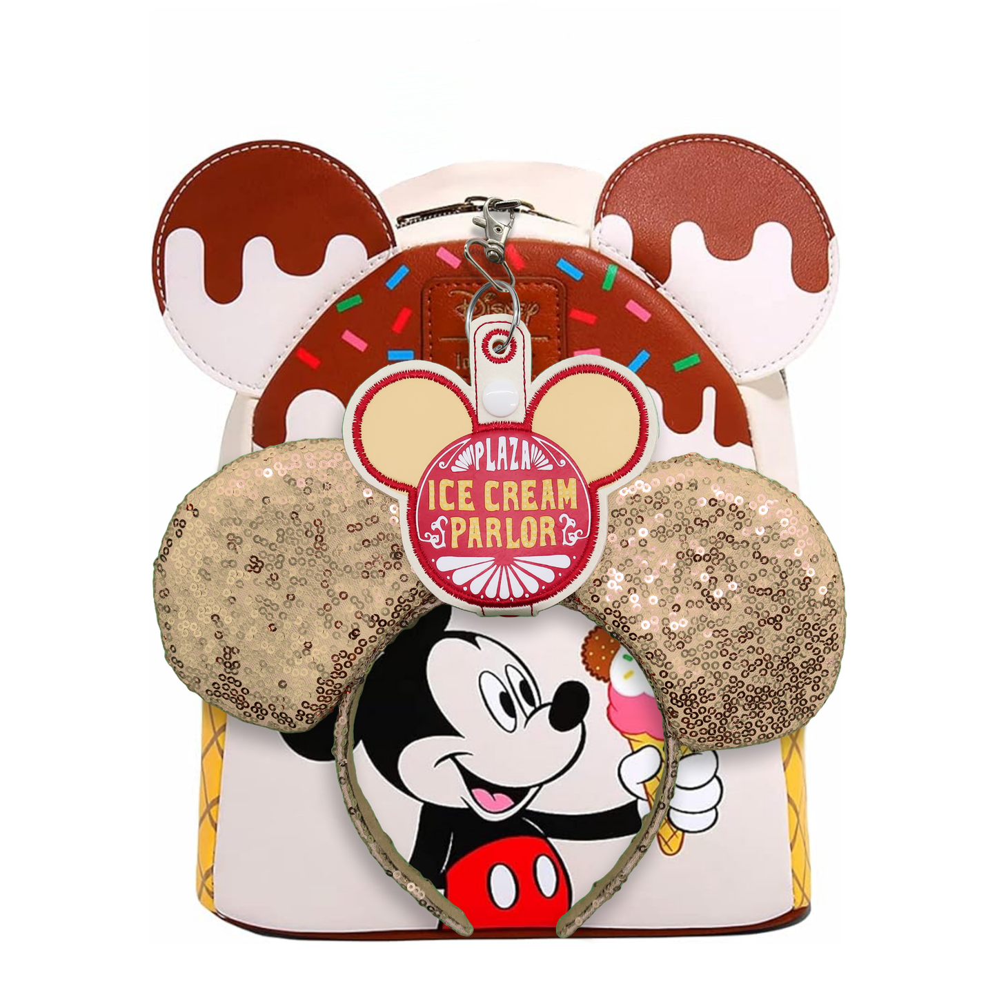 Main Street Plaza Ice Cream Parlor-Inspired Minnie Ear & Sunglasses Holder