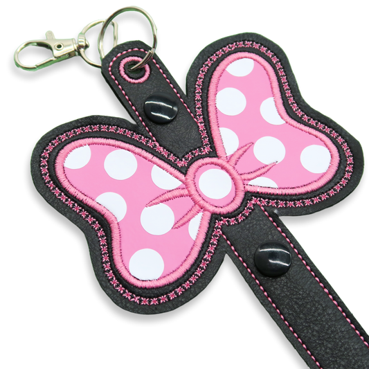 Minnie Bow Inspired Pink & White Polka Dot Minnie Ear & Sunglasses Holder