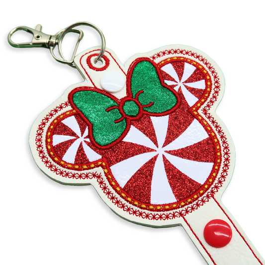 Candy Cane Glitter - Inspired Minnie Ear & Sunglasses Holder