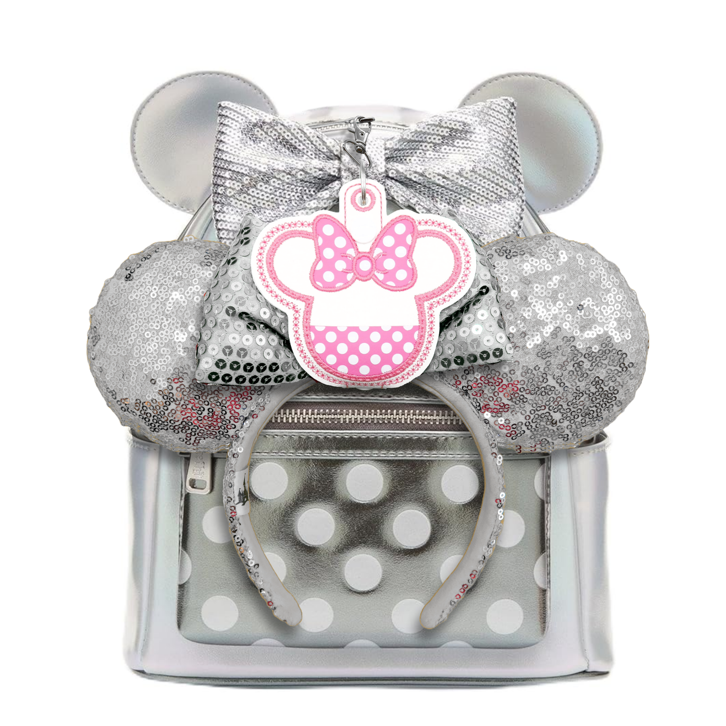 Minnie Pink & White Polka Dot - Inspired Minnie Ear & Sunglasses Holder - Rock the Dots