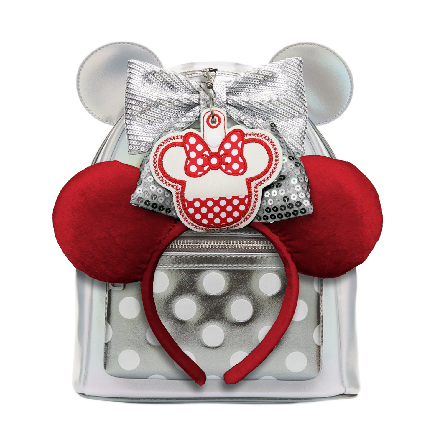 Minnie Red & White Polka Dot Bow - Inspired Minnie Ear & Sunglasses Holder - Rock the Dots