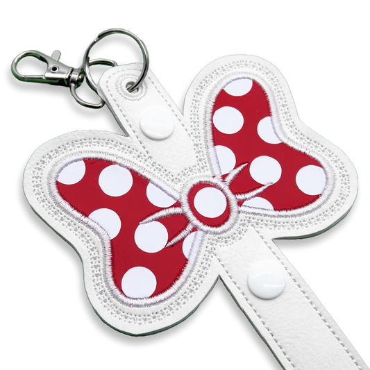 Minnie Inspired Red & White Polka Dot Bow - Minnie Ear & Sunglasses Holder