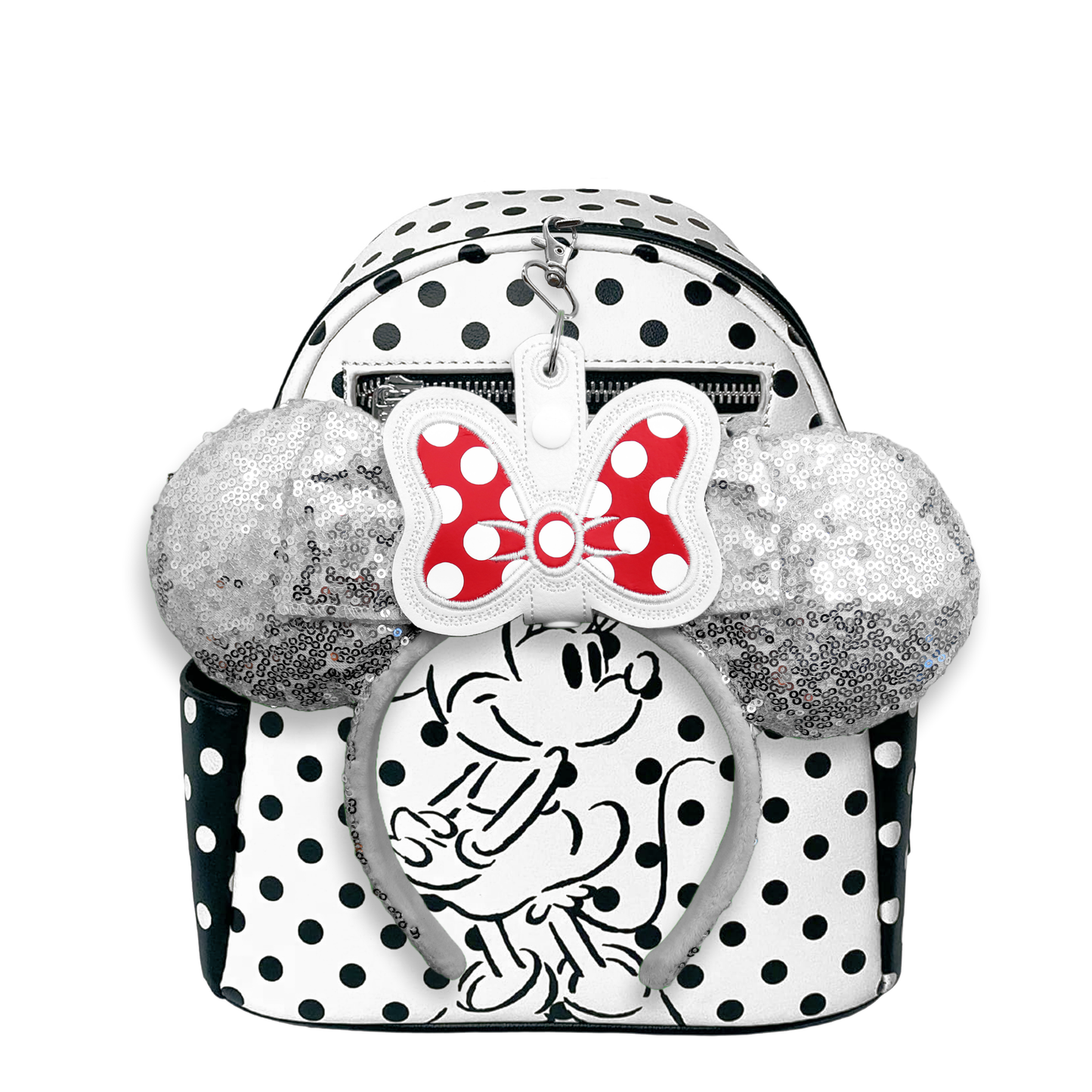 Minnie Inspired Red & White Polka Dot Bow - Minnie Ear & Sunglasses Holder
