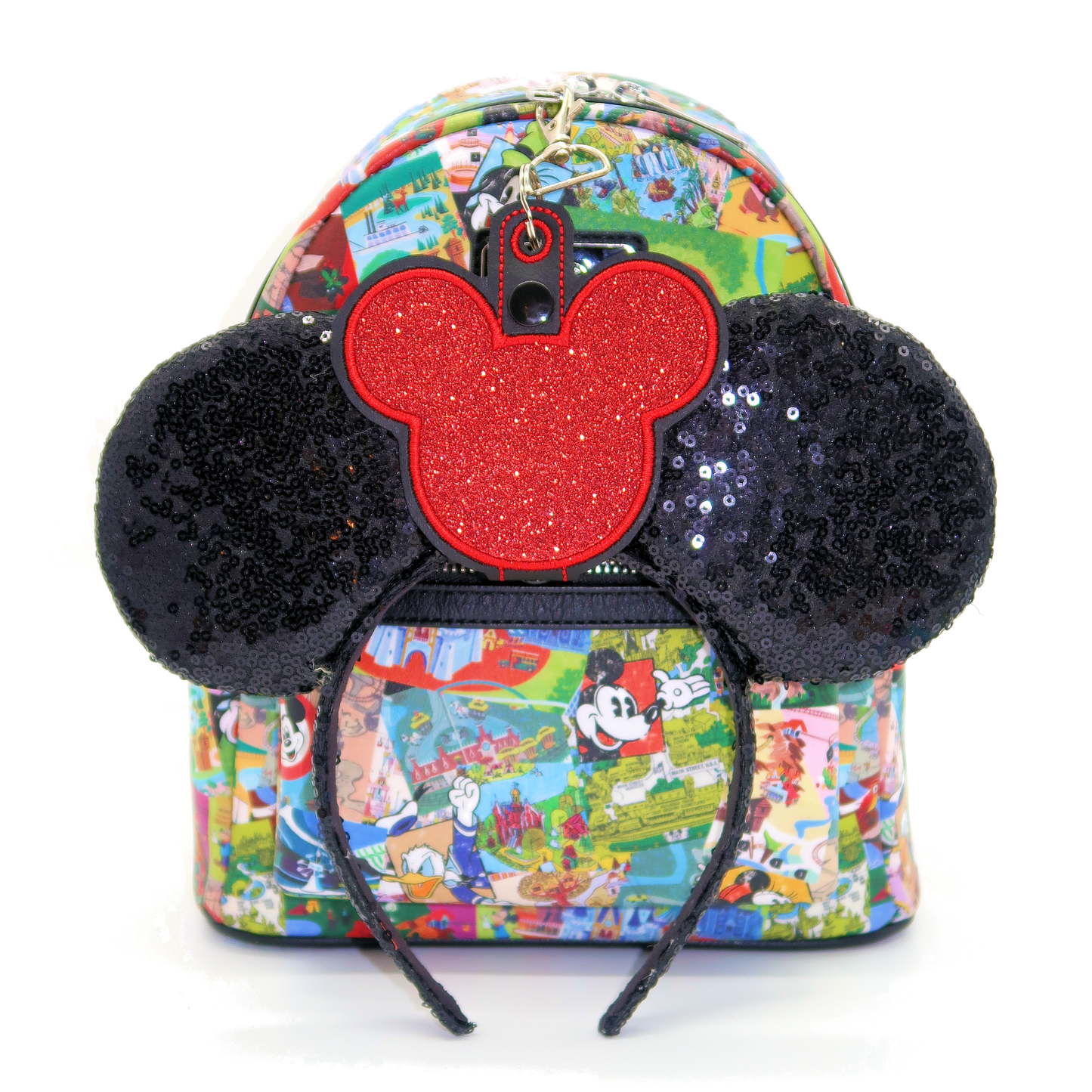 Mickey Red Glitter - Inspired Minnie Ear & Sunglasses Holder