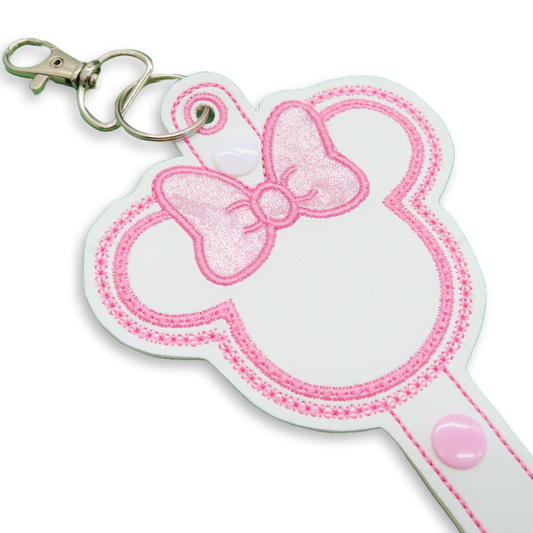 Minnie Pink Glitter Bow- Inspired Minnie Ear & Sunglasses Holder