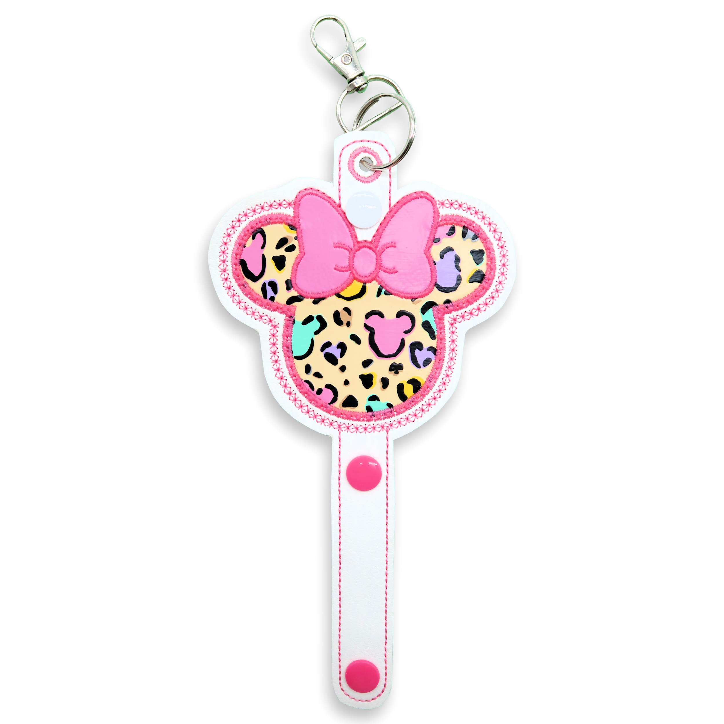Minnie Pink Leopard Print Minnie Ear & Sunglasses Holder