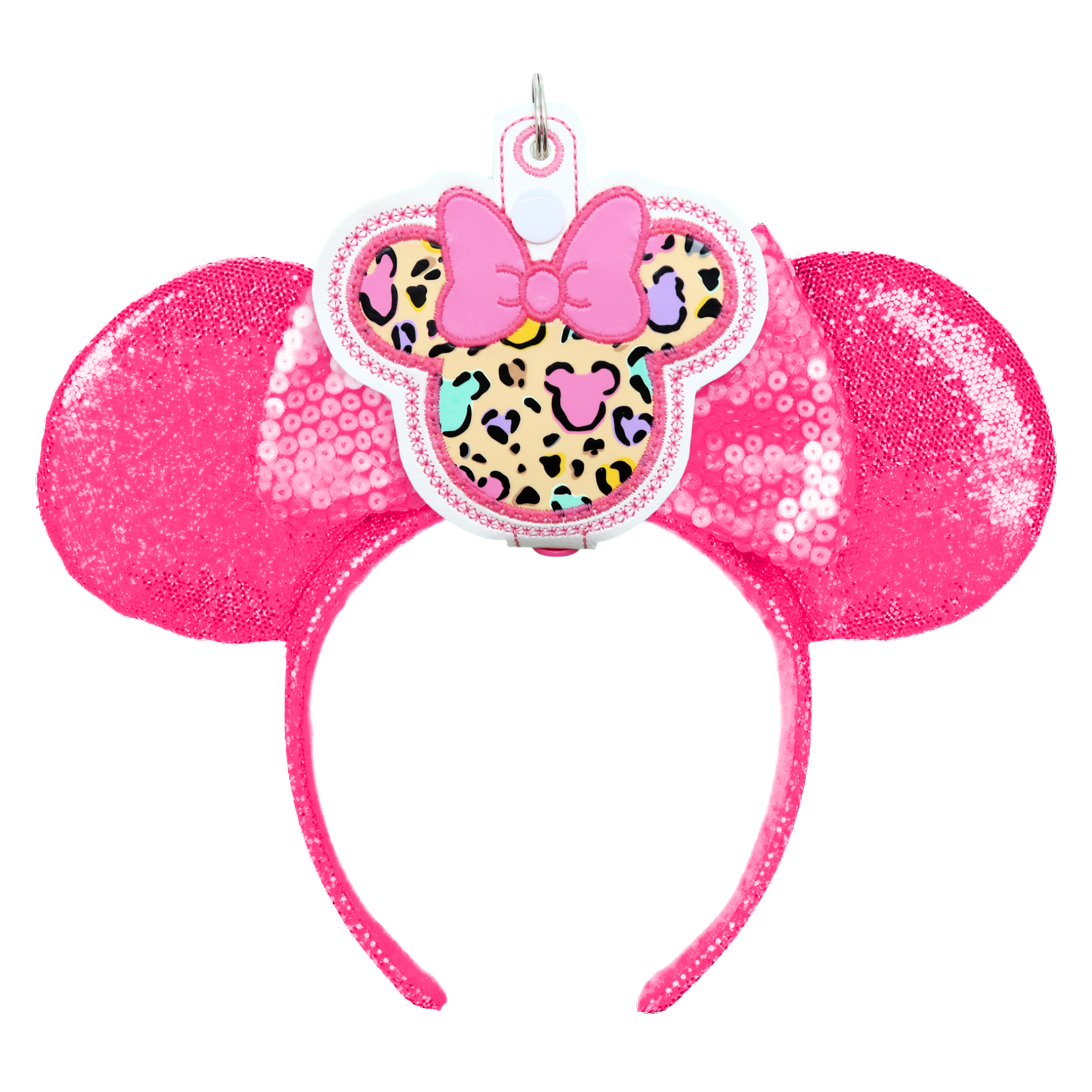 Minnie Pink Leopard Print Minnie Ear & Sunglasses Holder