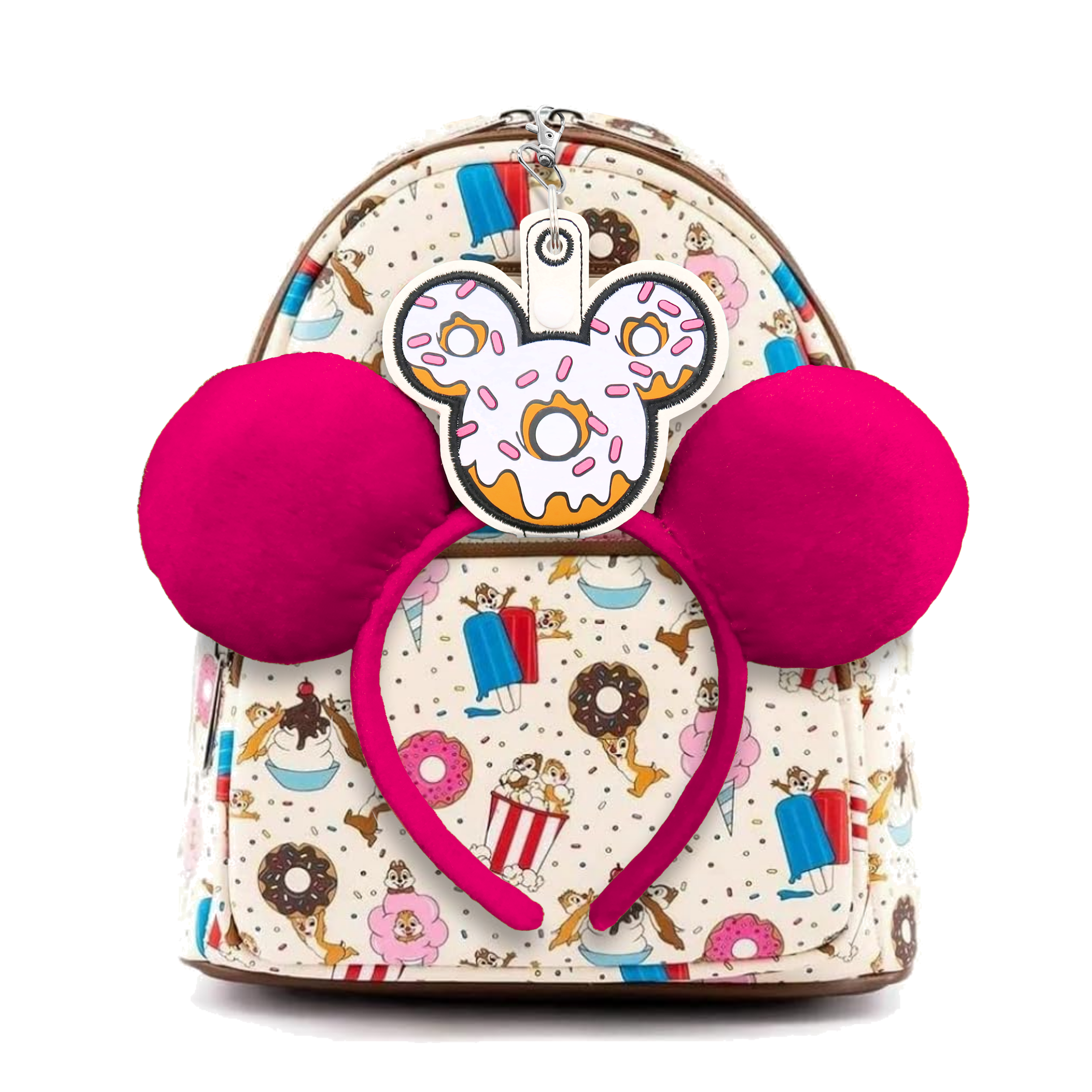 White Icing Donut with Sprinkles Ear & Sunglasses Holder