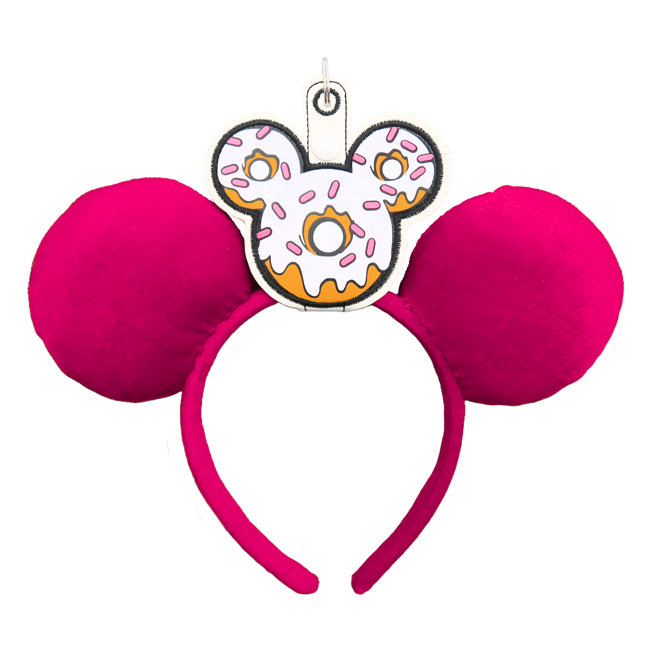 White Icing Donut with Sprinkles Ear & Sunglasses Holder