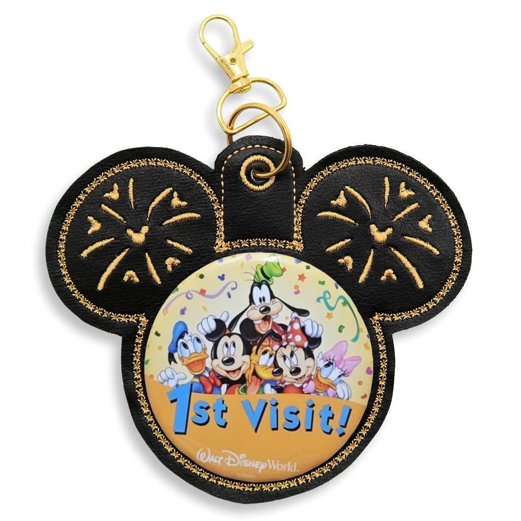 Button Holder Black –  Fireworks Celebration Badge Backer Clip