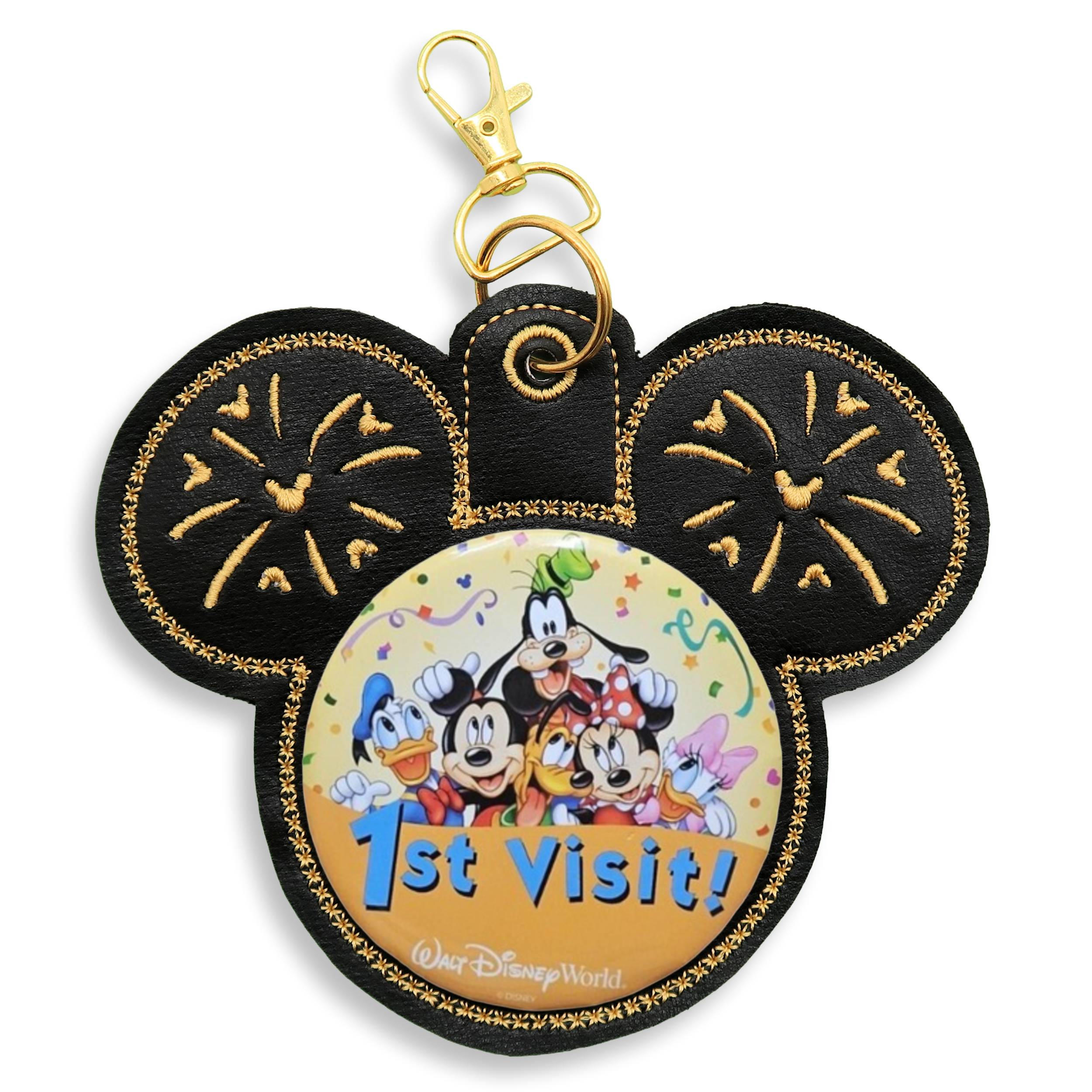 Button Holder Black –  Fireworks Celebration Badge Backer Clip