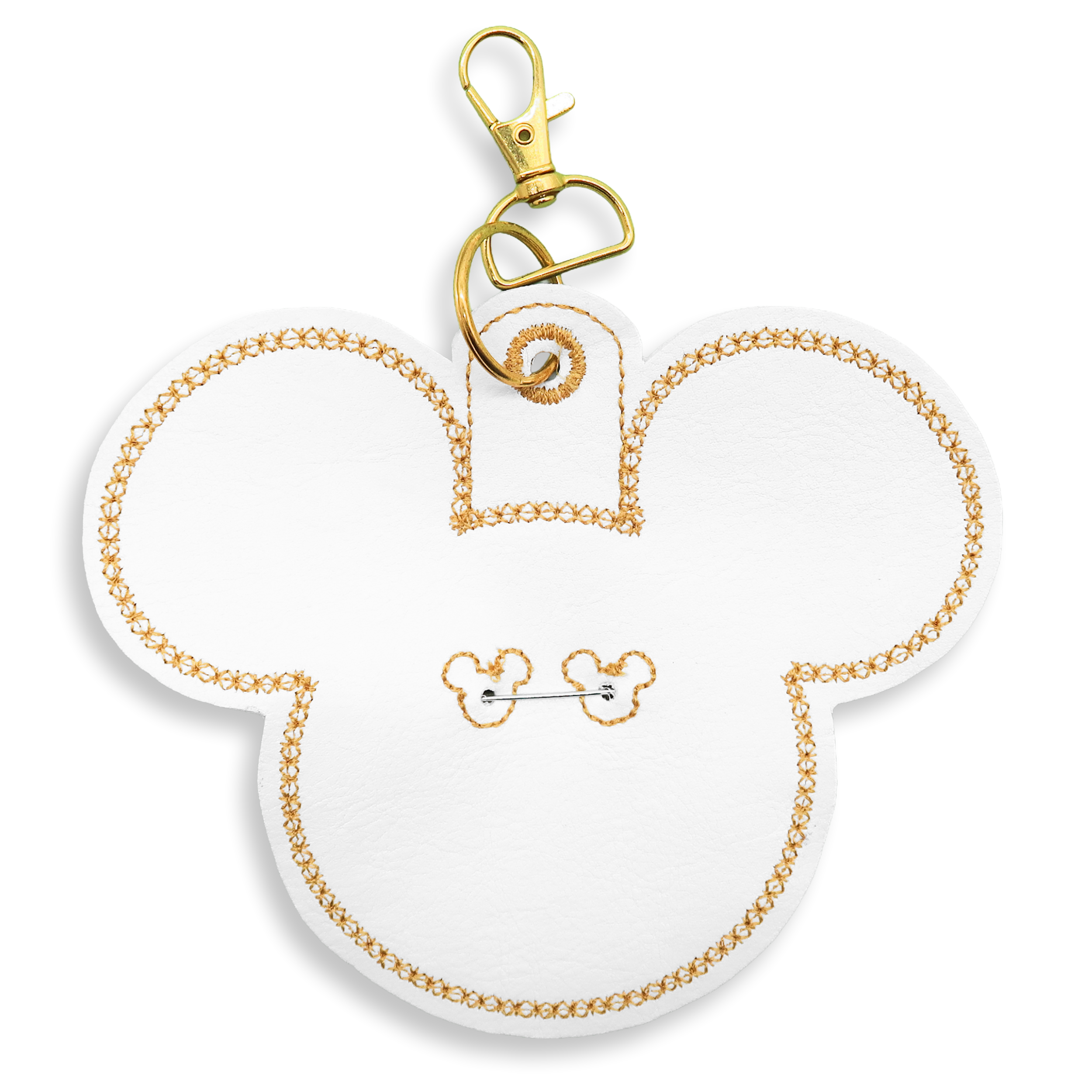 Button Holder White –  Fireworks Celebration Badge Backer Clip