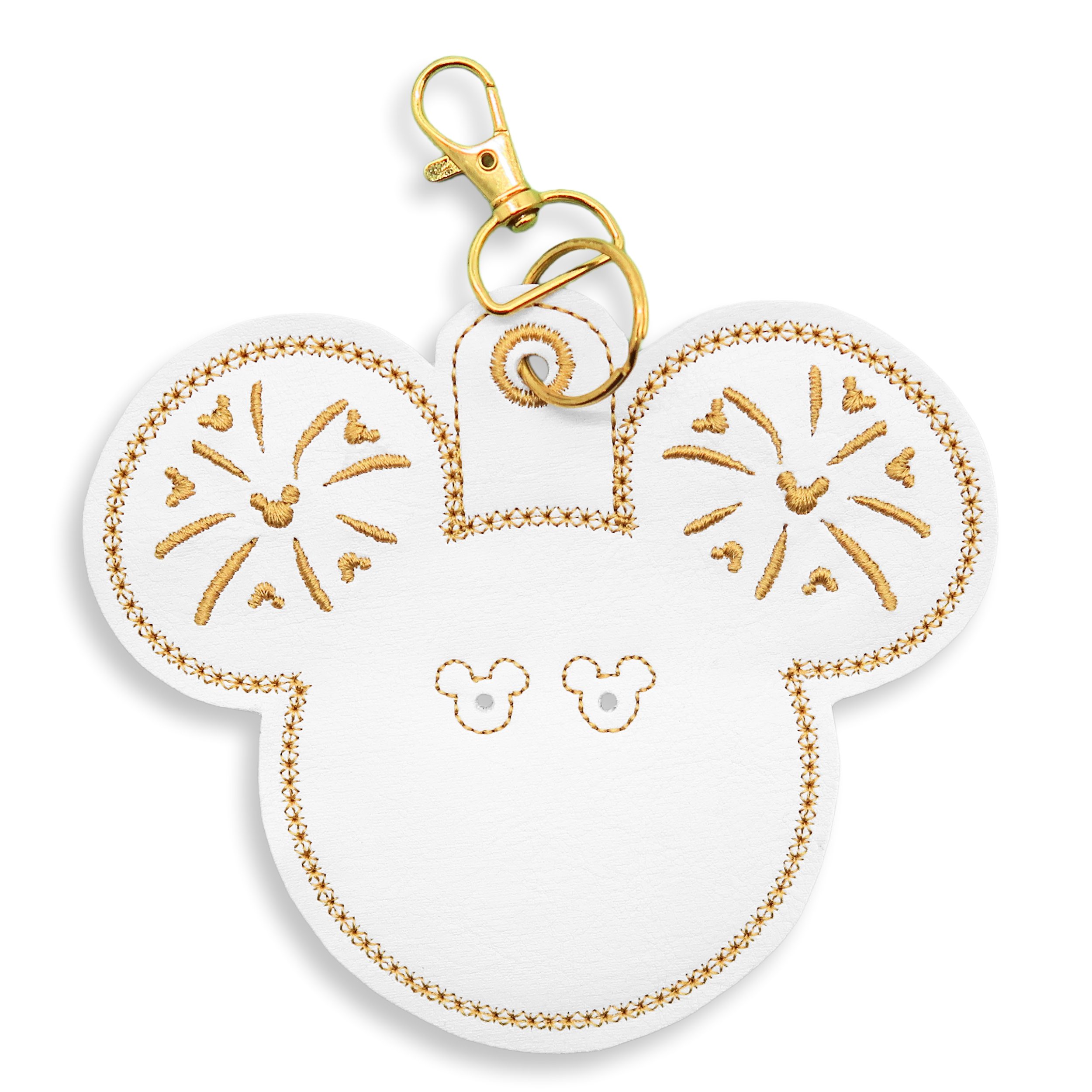 Button Holder White –  Fireworks Celebration Badge Backer Clip