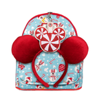 Candy Cane Glitter Mouse Head-Inspired Minnie Ear & Sunglasses Holder