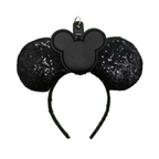 Mickey Black Vegan Leather - Inspired Minnie Ear & Sunglasses Holder