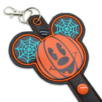 Mickey Face Pumpkin with Blue Web details - Inspired Ear Holder