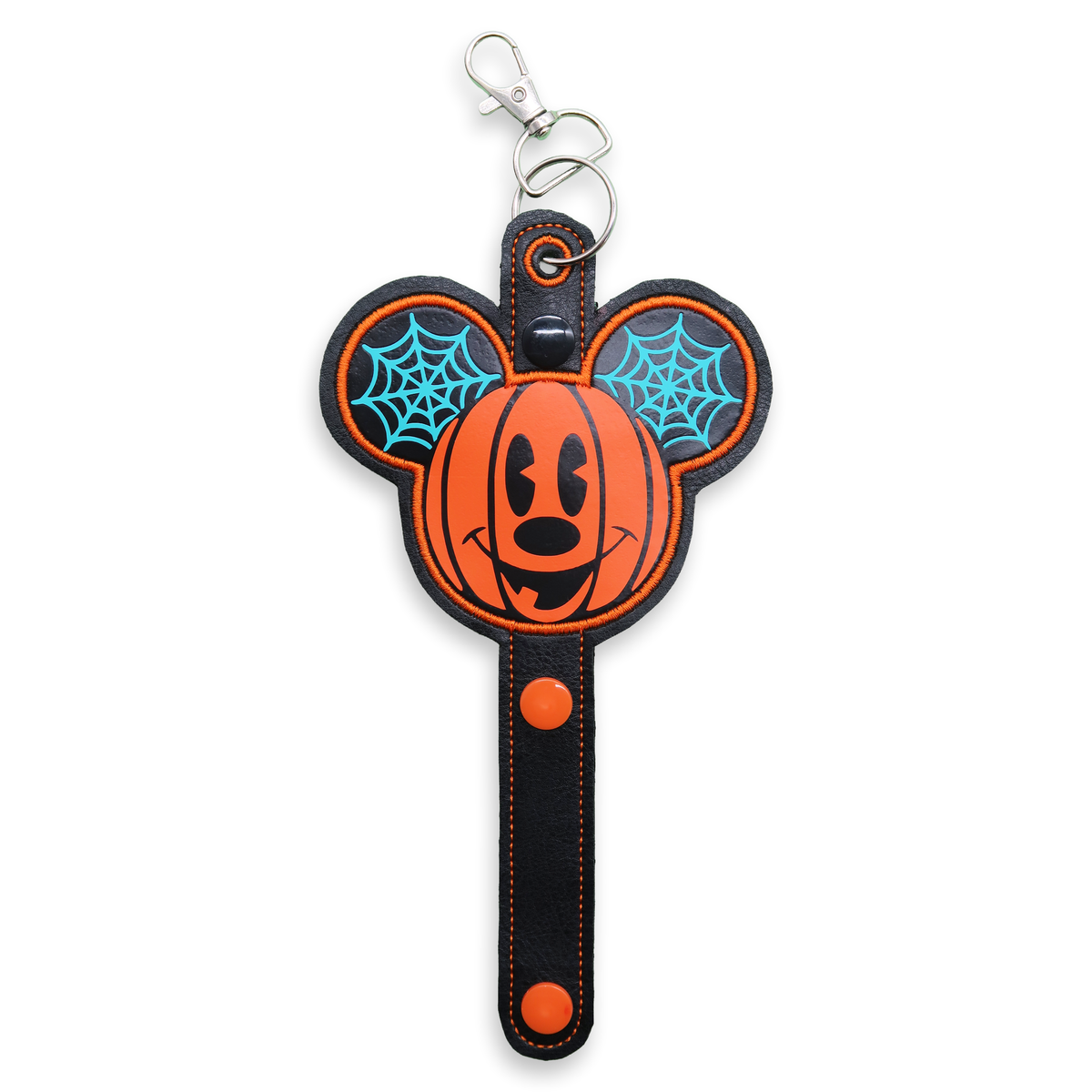 Mickey Face Pumpkin with Blue Web details - Inspired Ear Holder