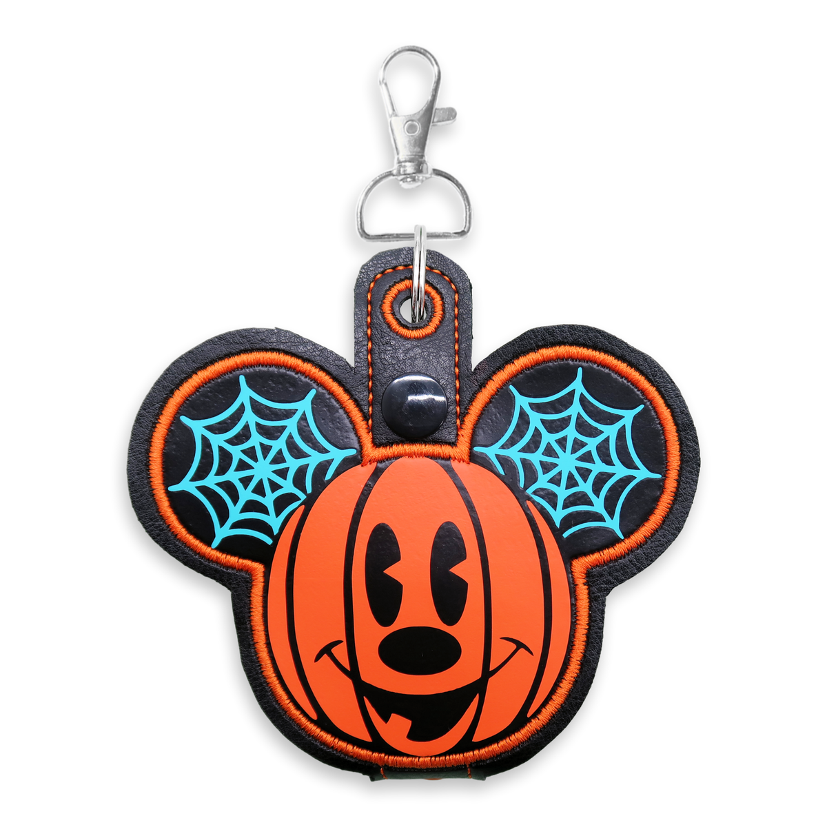 Mickey Face Pumpkin with Blue Web details - Inspired Ear Holder