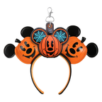 Mickey Face Pumpkin with Blue Web details - Inspired Ear Holder