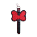 Minnie Bow Red Glitter Black Strap Ear & Sunglasses Holder