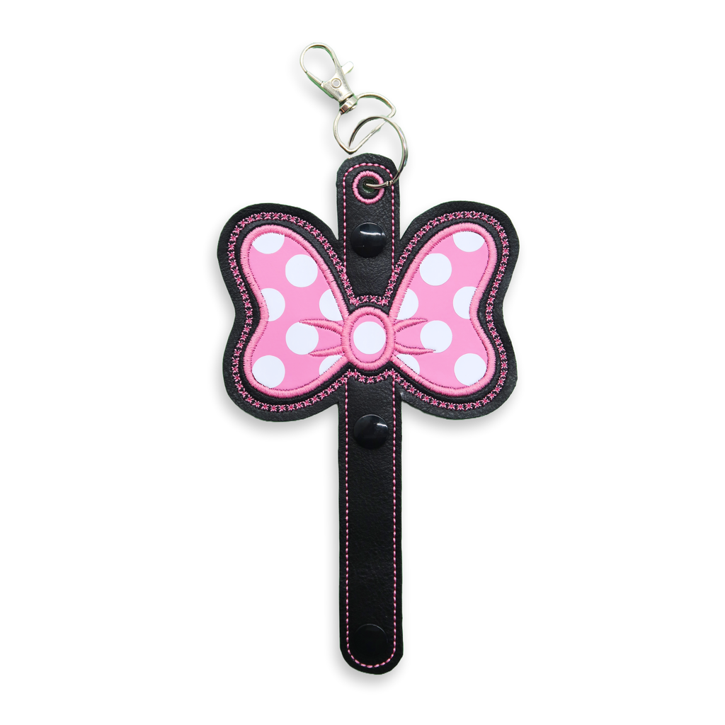 Minnie Bow Inspired Pink & White Polka Dot Minnie Ear & Sunglasses Holder