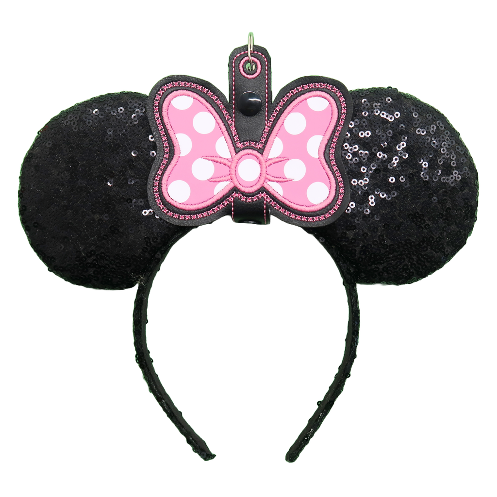Minnie Bow Inspired Pink & White Polka Dot Minnie Ear & Sunglasses Holder