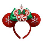 Candy Cane Glitter - Inspired Minnie Ear & Sunglasses Holder