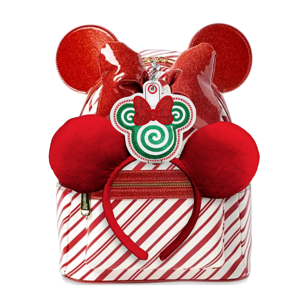 Peppermint Swirl - Inspired Minnie Ear & Sunglasses Holder