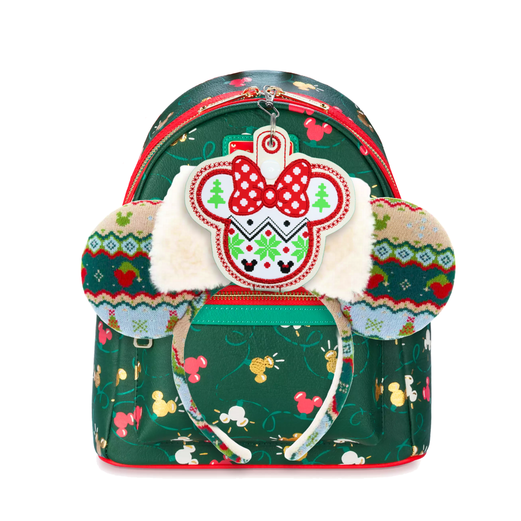 Minnie Fairisle Xmas Jumper - Inspired Ear & Sunglasses Holder