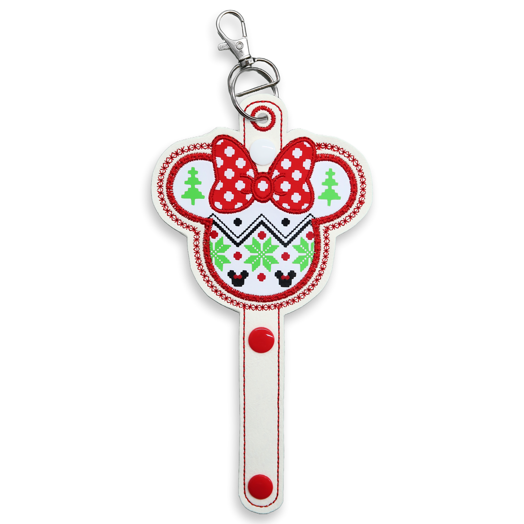 Minnie Fairisle Xmas Jumper - Inspired Ear & Sunglasses Holder