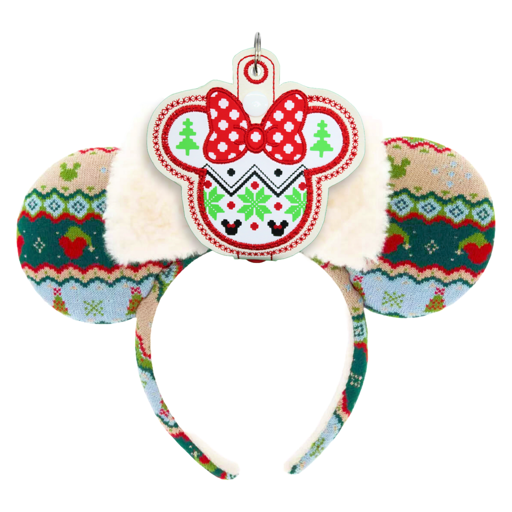 Minnie Fairisle Xmas Jumper - Inspired Ear & Sunglasses Holder