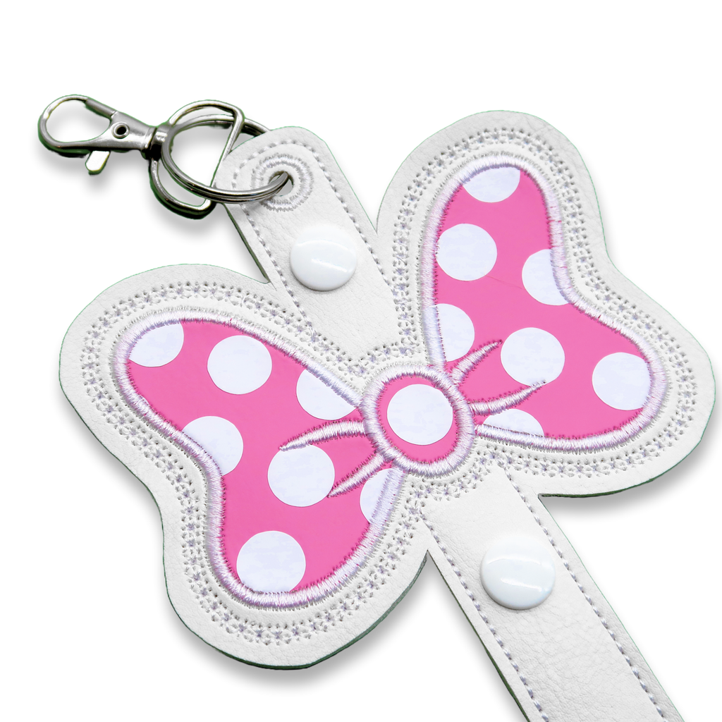 Minnie Bow Inspired - Pink & White Polka Dot Minnie Ear & Sunglasses Holder