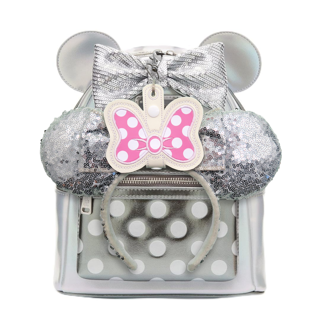 Minnie Bow Inspired - Pink & White Polka Dot Minnie Ear & Sunglasses Holder