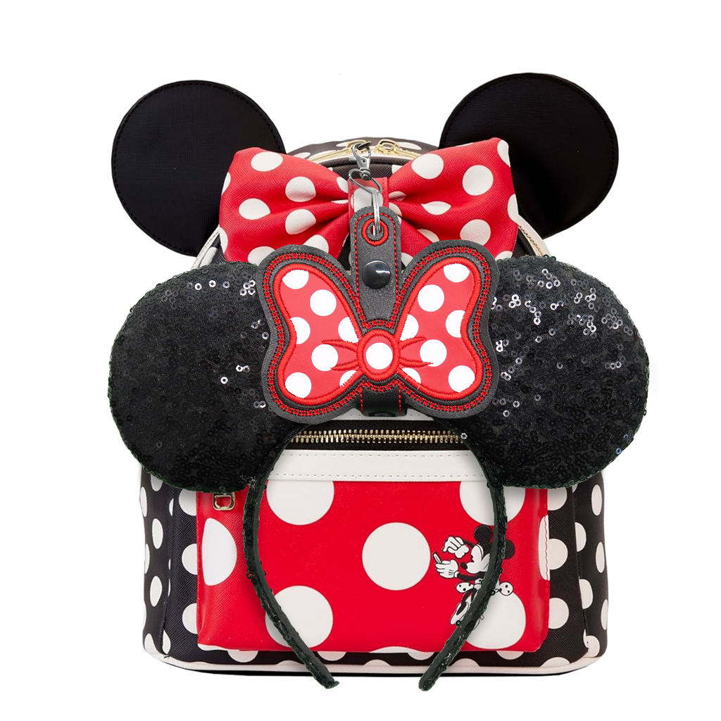 Minnie Bow Inspired Red & White Polka Dot Minnie Ear & Sunglasses Holder