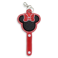 Minnie Black & Red Glitter Bow- Inspired Minnie Ear & Sunglasses Holder