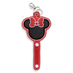 Minnie Black & Red Glitter Bow- Inspired Minnie Ear & Sunglasses Holder
