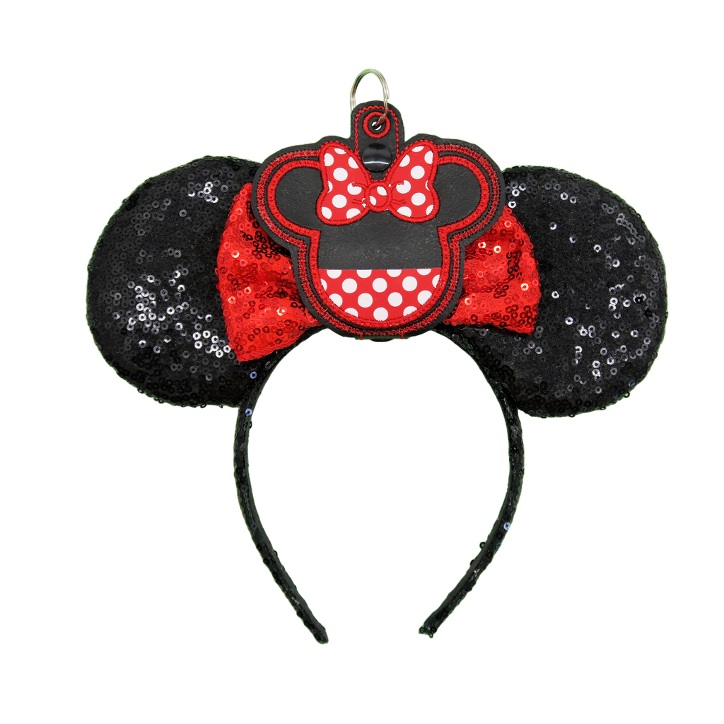Minnie Red & White Polka Dot - Inspired Minnie Ear & Sunglasses Holder - Rock the Dots