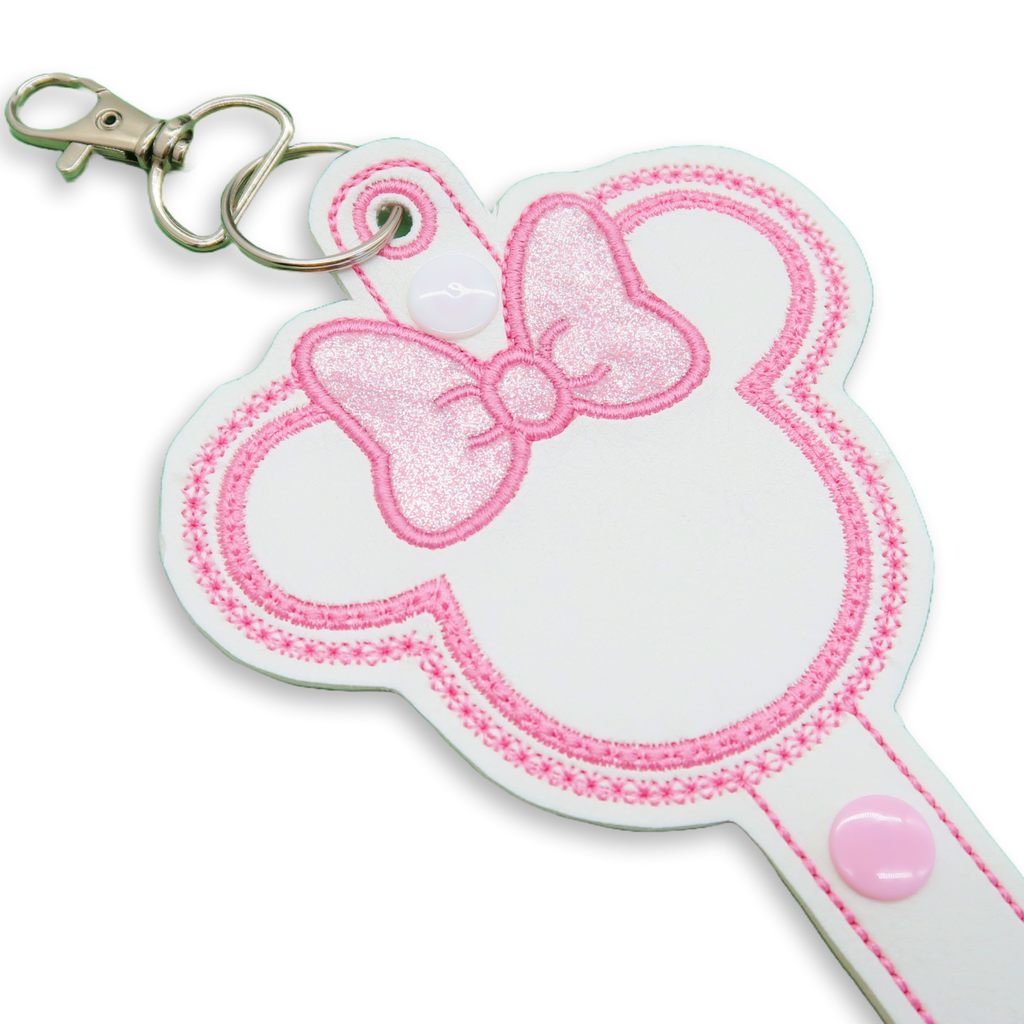 Minnie Pink Glitter Bow- Inspired Minnie Ear & Sunglasses Holder