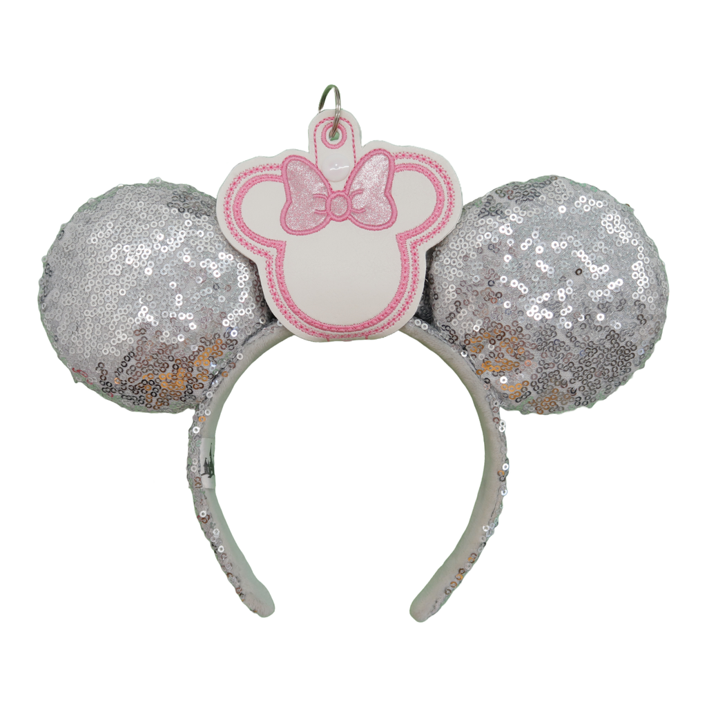 Minnie Pink Glitter Bow- Inspired Minnie Ear & Sunglasses Holder