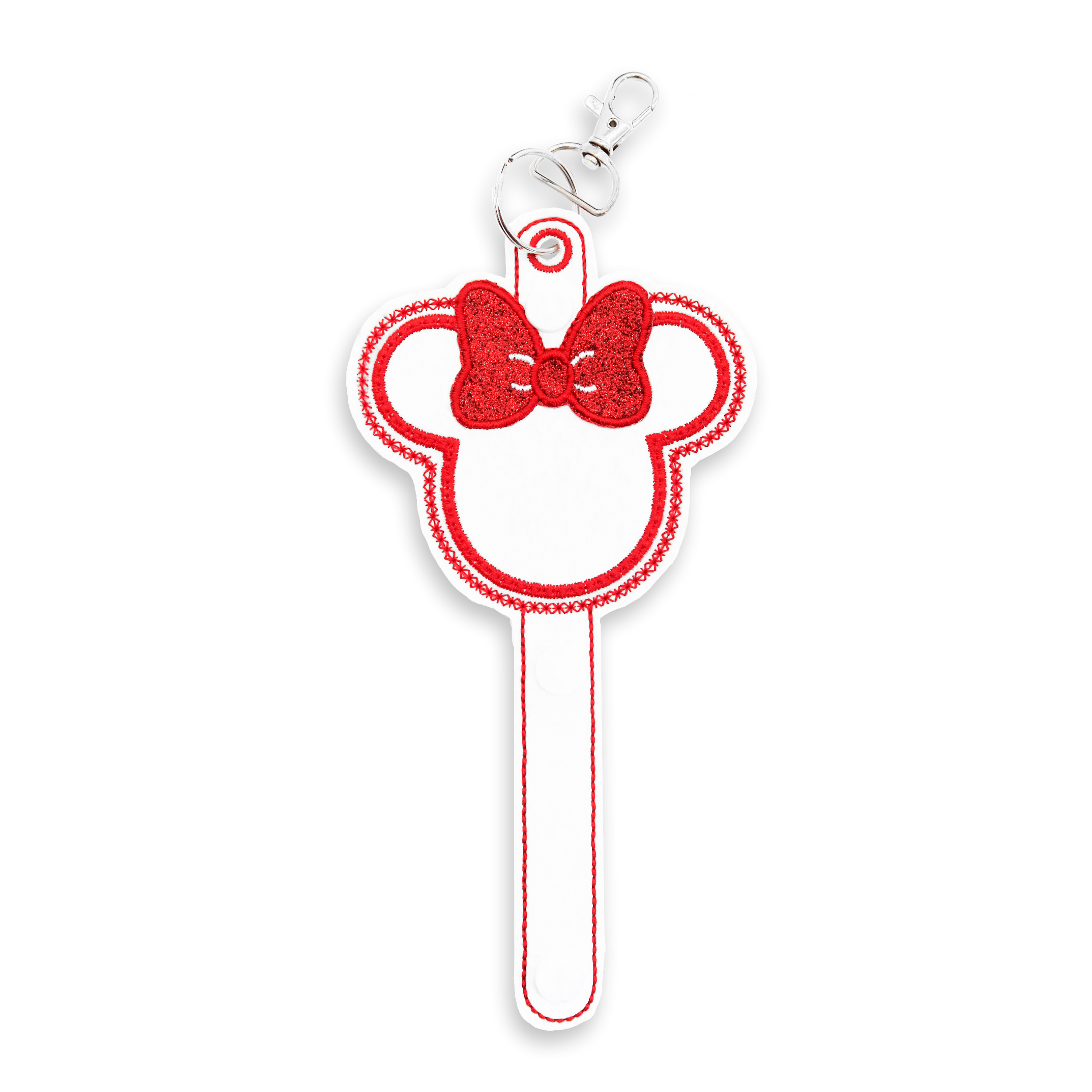 Minnie Red Glitter Bow- Inspired Minnie Ear & Sunglasses Holder