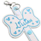 Personalised Blue Minnie Bow Ear Holder & Sunglasses Holder