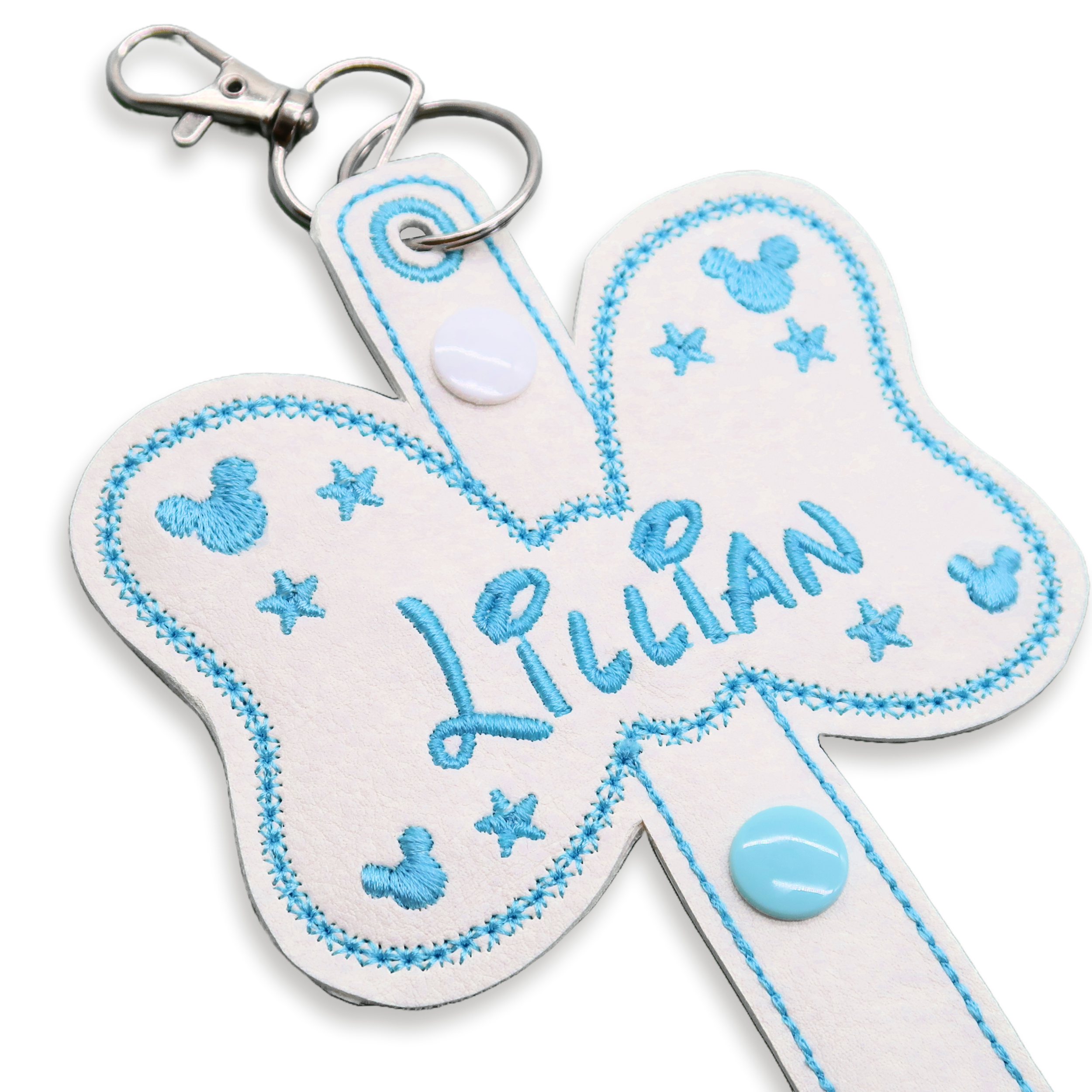 Personalised Blue Minnie Bow Ear Holder & Sunglasses Holder