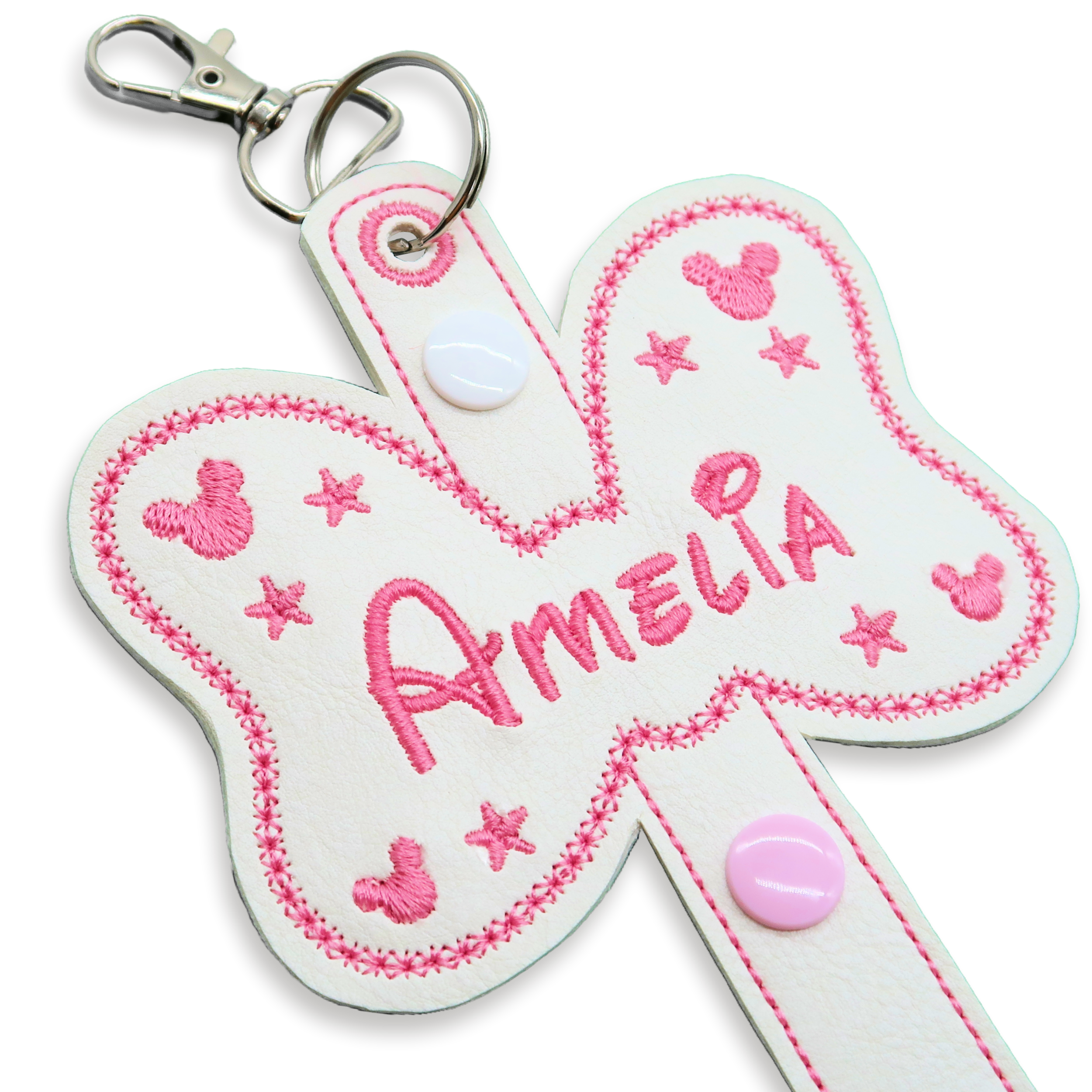 Personalised Pink Minnie Bow Ear Holder & Sunglasses Holder