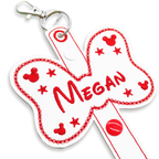 Personalised Red Minnie Bow Ear Holder & Sunglasses Holder